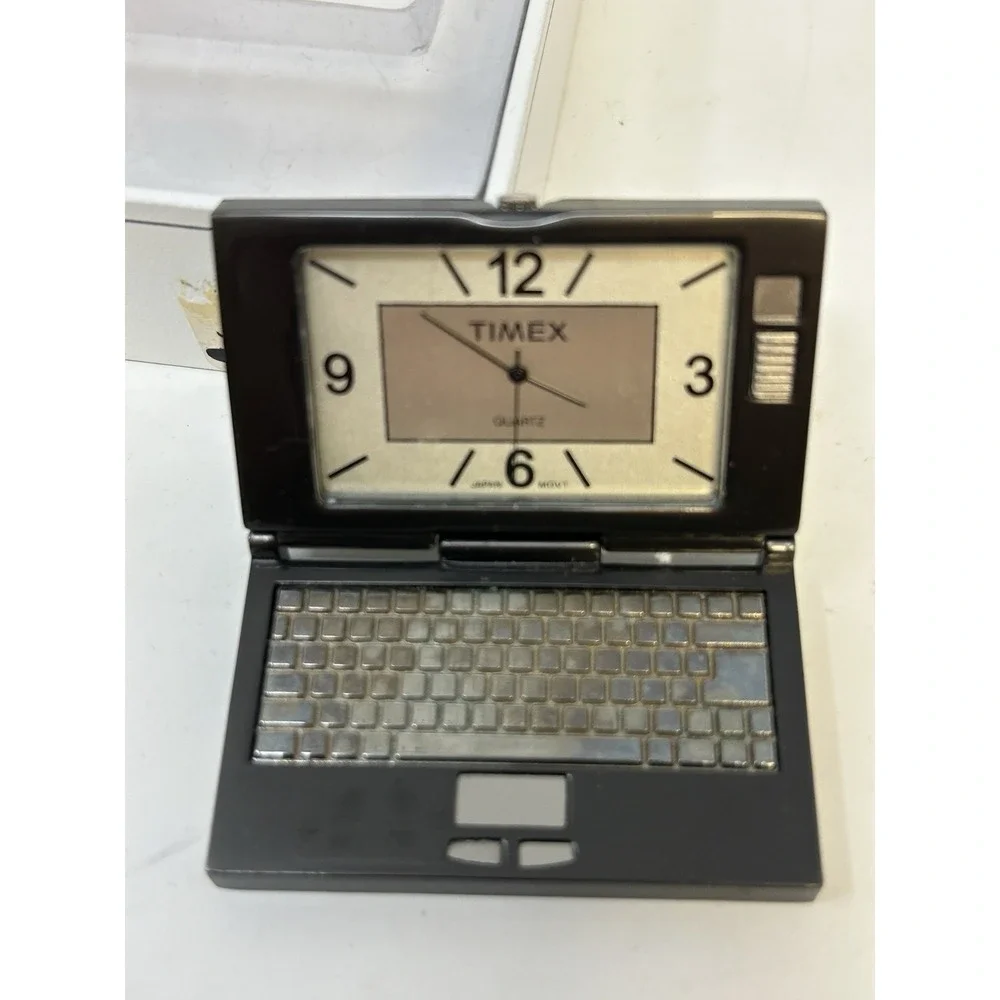 Vintage 80s‎ 90s TIMEX Mini Collectibles Quartz Clock Laptop